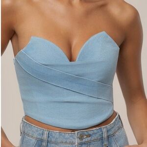 Light Wash Teyana Denim Bustier